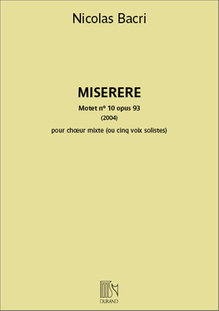 Miserere Motet nº 10 opus 93